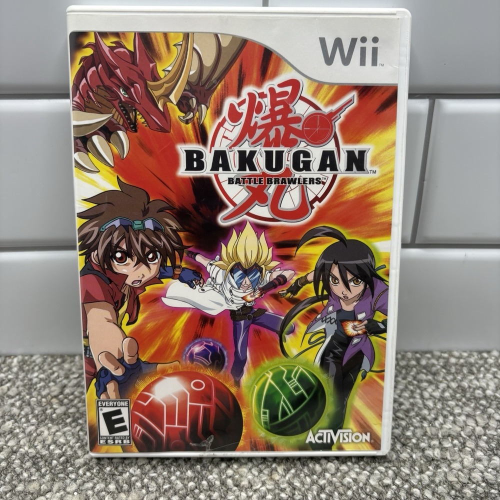 Nintendo Wii Game Bakugan Game Cover Manual 2009 Rated E Tested Works